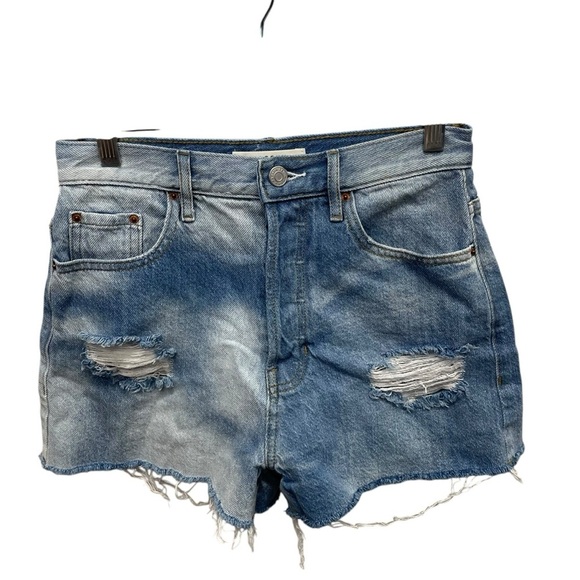 Pacsun ultra high rise vintage shorts grunge distressed bleached wash women’s 25 - Picture 1 of 9